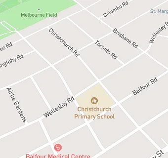 map for Christchurch Primary School