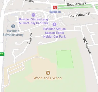 map for Woodlands School