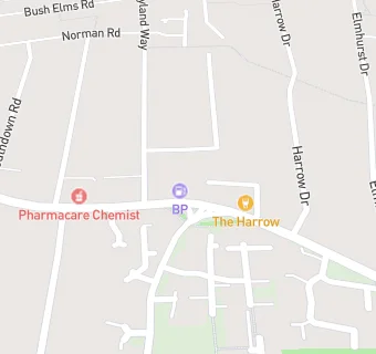 map for Harrow Service Station  B P