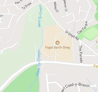 map for Ysgol Gyfun Garth Olwg