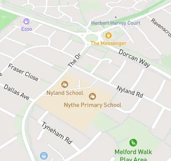 map for Nythe Primary School