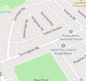 map for Ruislip Manor Methodist Church