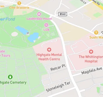 map for Highgate Mental Health Centre (EAST)