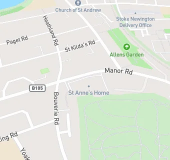 map for St Anne's Nursing Home