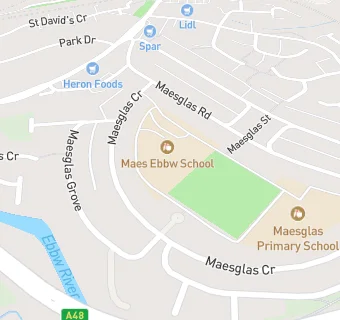 map for Maes Ebbw School