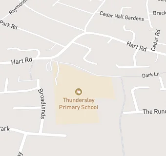 map for Thundersley Infant School