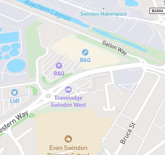 map for Travelodge Swindon West