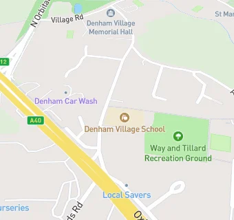 map for Denham Village School