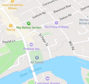 map for Marlow Masonic Centre