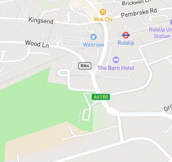 map for Ruislip Rugby Football Club