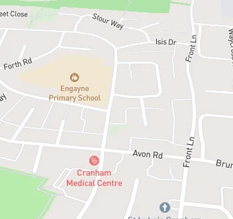 map for Cranham Baptist Church