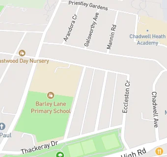 map for Barley Lane Junior School