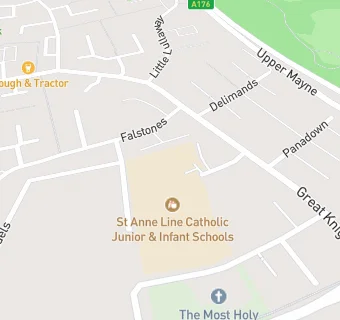 map for St Anne Line Catholic Junior School