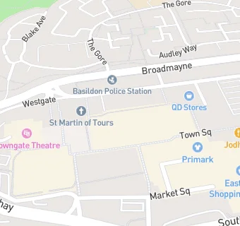 map for Basildon Snooker Centre