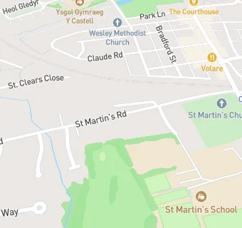 map for St Martin's Church