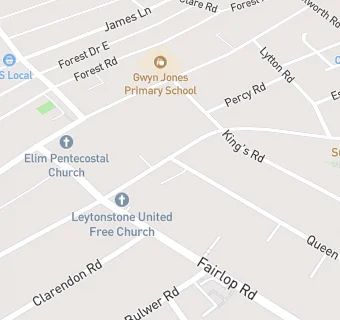 map for Leytonstone United Free Church Night Shelter