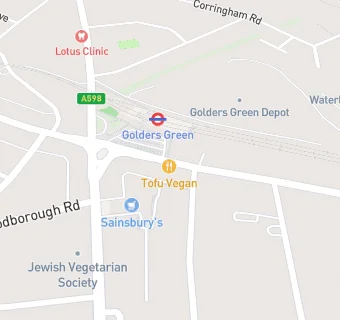 map for Tofu Vegan Golders Green