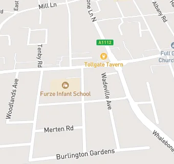 map for Furze Infant School