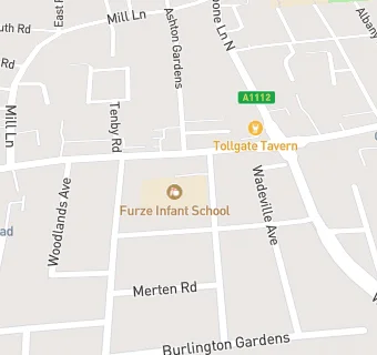 map for Furze Infant School