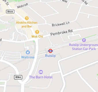 map for Ruislip Station Kiosk