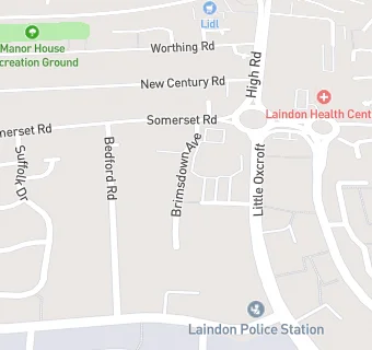 map for Laindon Day Centre Committee