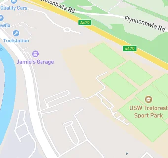 map for University of South Wales Sports Park