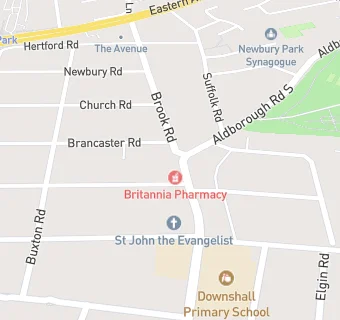 map for Britannia Pharmacy