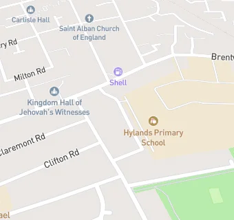 map for Hylands Breakfast & After School Club