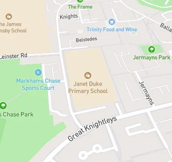 map for Janet Duke Junior School