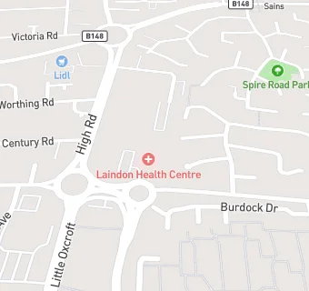 map for Laindon Health Centre