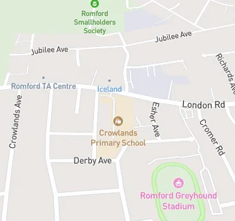 map for Crowlands Infant School