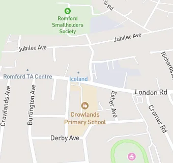 map for Crowlands Primary School