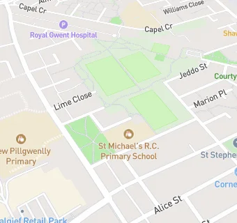 map for St Michael's R.C. Primary School