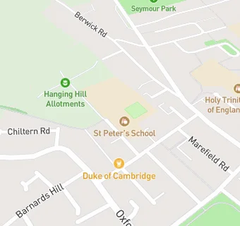 map for St Peter's Catholic Primary School