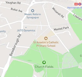 map for St Anselm's Catholic Primary School