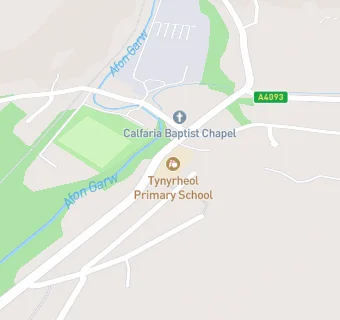 map for Tynyrheol Primary School