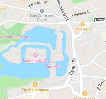 map for Caerphilly Castle