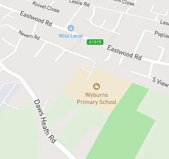 map for Wyburns Primary School