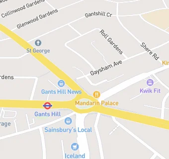 map for Gold's Pharmacy Gants Hill