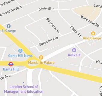 map for Smacks Hamburgers Gants Hill