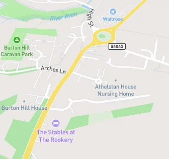 map for Mydentist, Priory Way, Malmesbury 