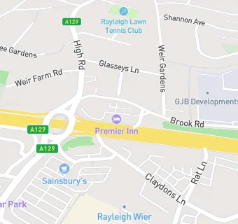 map for Basildon (Rayleigh) Premier Inn