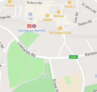 map for Caterlink @ Harrow Campus