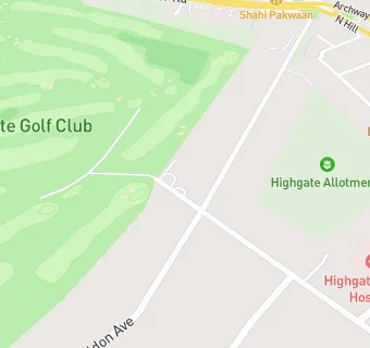 map for Highgate Golf Club