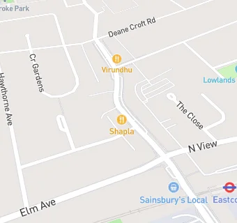 map for Eastcote Dental Practice