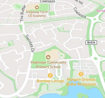 map for Peatmoor Community Primary School