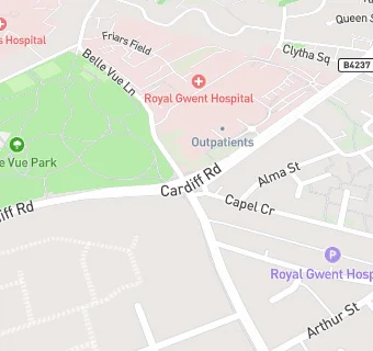 map for Royal Gwent Hospital