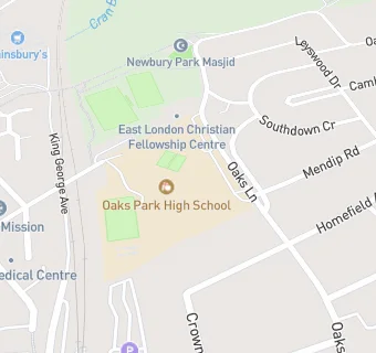 map for Oaks Park High School