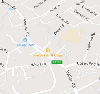 map for Wimpy Bourne End