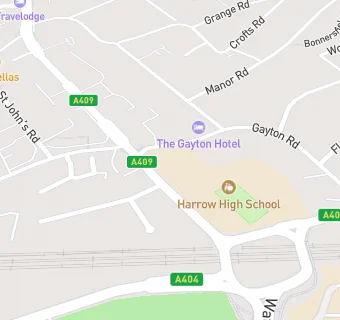 map for Harrow High School